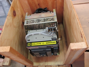 BREAKER, CIRCUIT, 600 FRAME AMP RATING, MASTERPACT NT 08N1 KIND, 3 POLE, 480 VOLT RATING SQUARE D DIRECT REPLACEMENT FOR NSR ABB K-600S INCLUDES ONE NEW 24" DOOR, MOUNTS USING EXISTING HINGES > CONTINUOUS CURRENT: 600A > INTERRUPTING RATING: 30KA @ 535VAC > 125VDC OPERATED > MICROLOGIC TRIP UNIT 5.0A > 800A SENSOR > 600A SENSOR PLUG > 24" DOOR, PART # NLI-NT08N1-LISB8-EODC-NSR-002 (W-44) LOADING & HANDLING FEE $15-